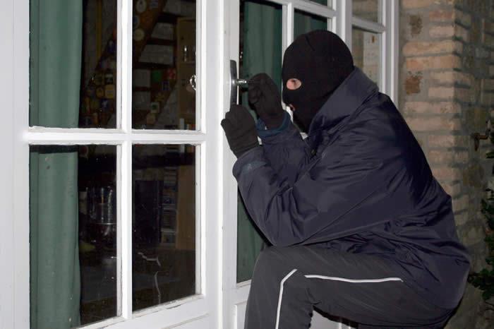 A burglar outside your house